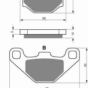 Goldfren AD005 Sintered Motorcycle Brake Pads – Pack of 2